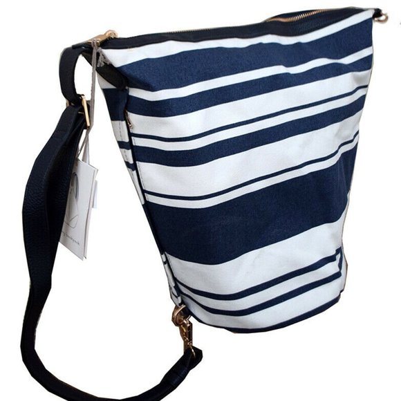 a new day Handbags - Convertible Shoulder Pack-handbag by A New Day Navy/White zip-closure Adj. Strap